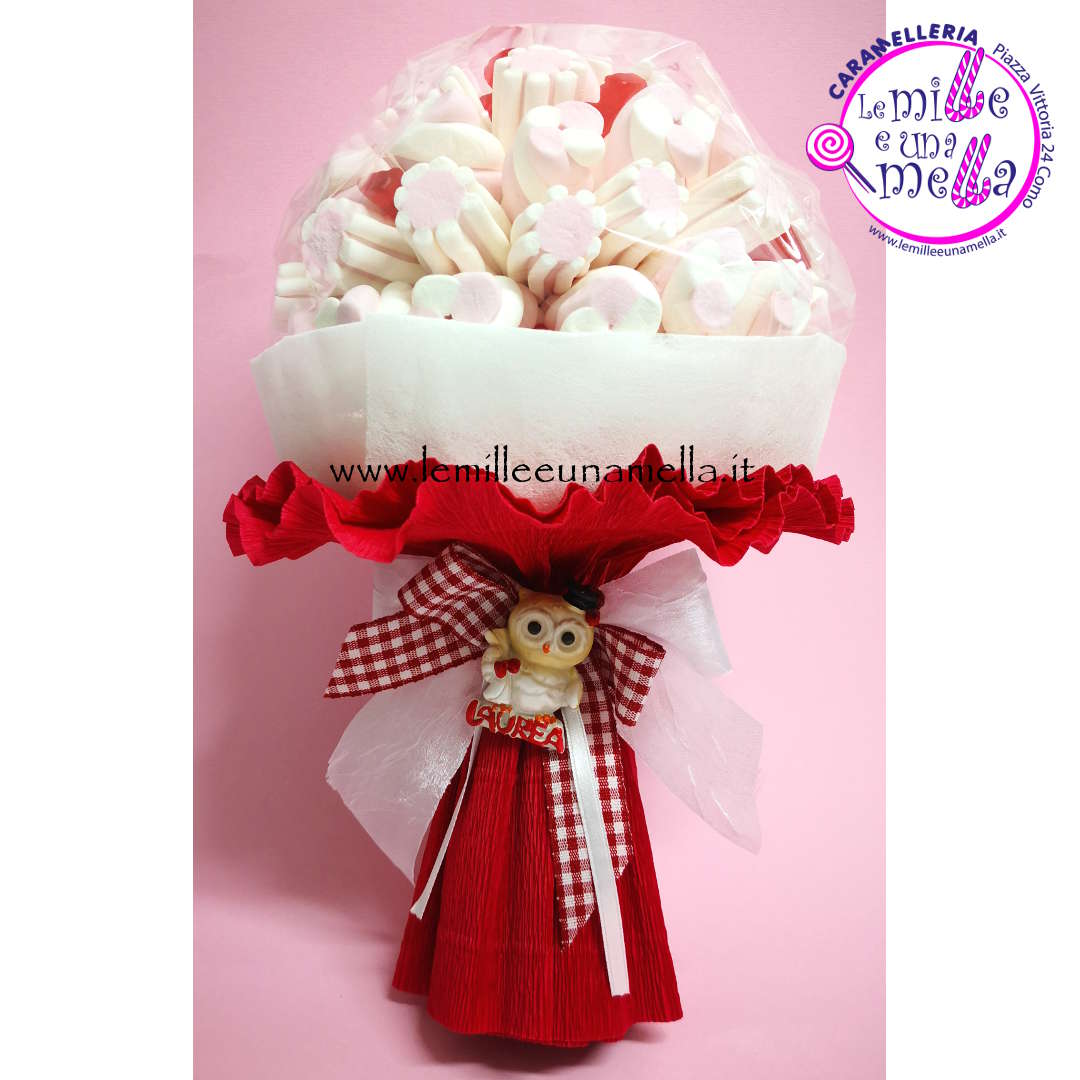 BOUQUET DI MARSHMALLOW ROSSO LAUREA