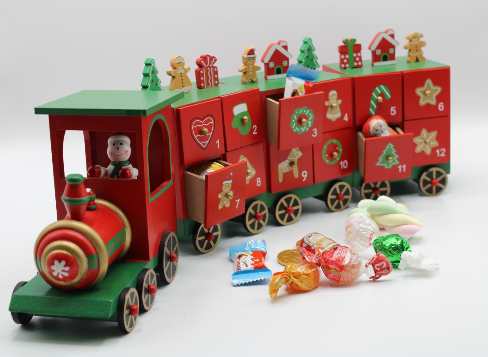 calendario Avvento trenino di legno con dolcetti Natale vendita online Le Mille e una Mella