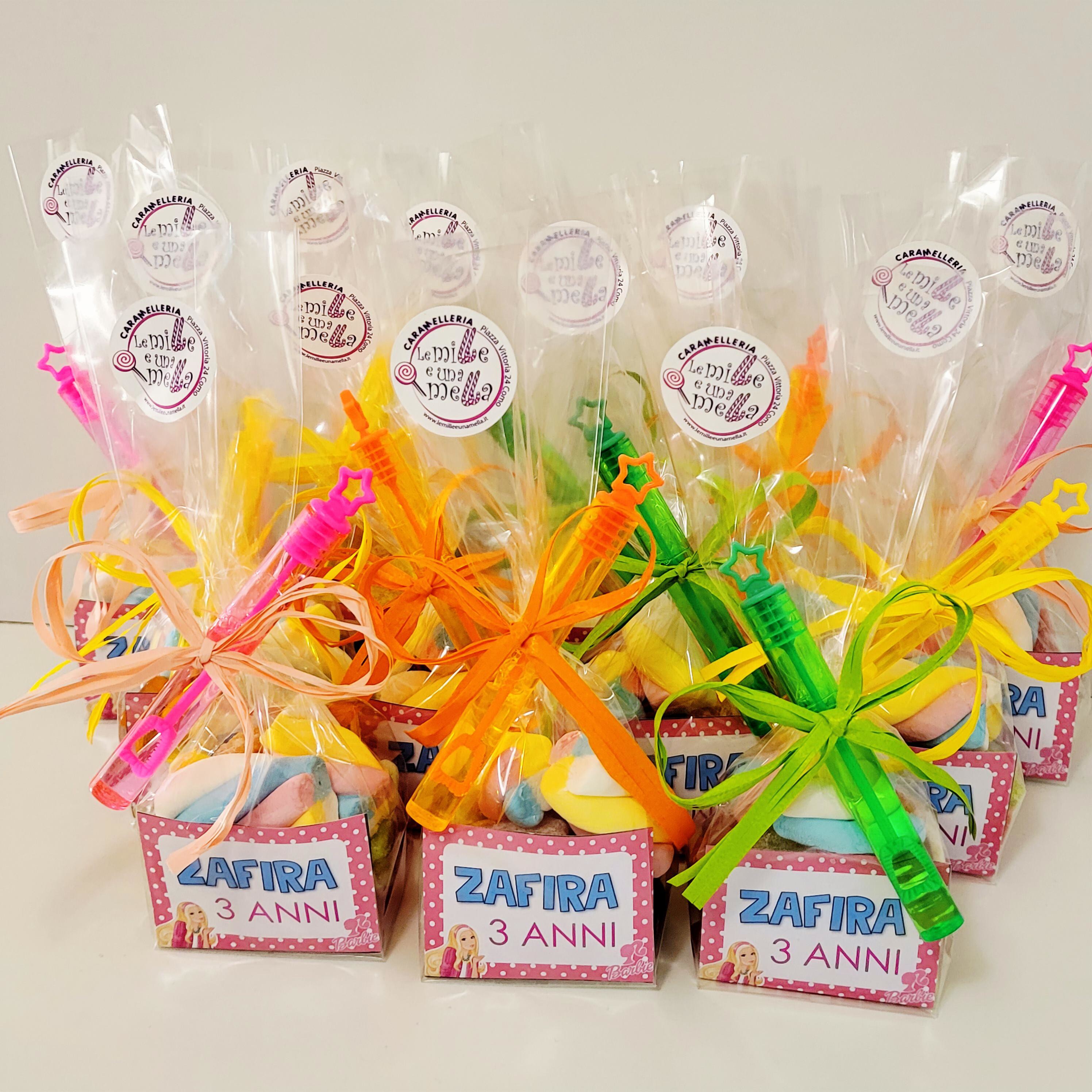 SACCHETTI CARAMELLE MARSHMALLOW COMPLEANNO BARBIE VENDITA ONLINE LE MILLE E UNA MELLA