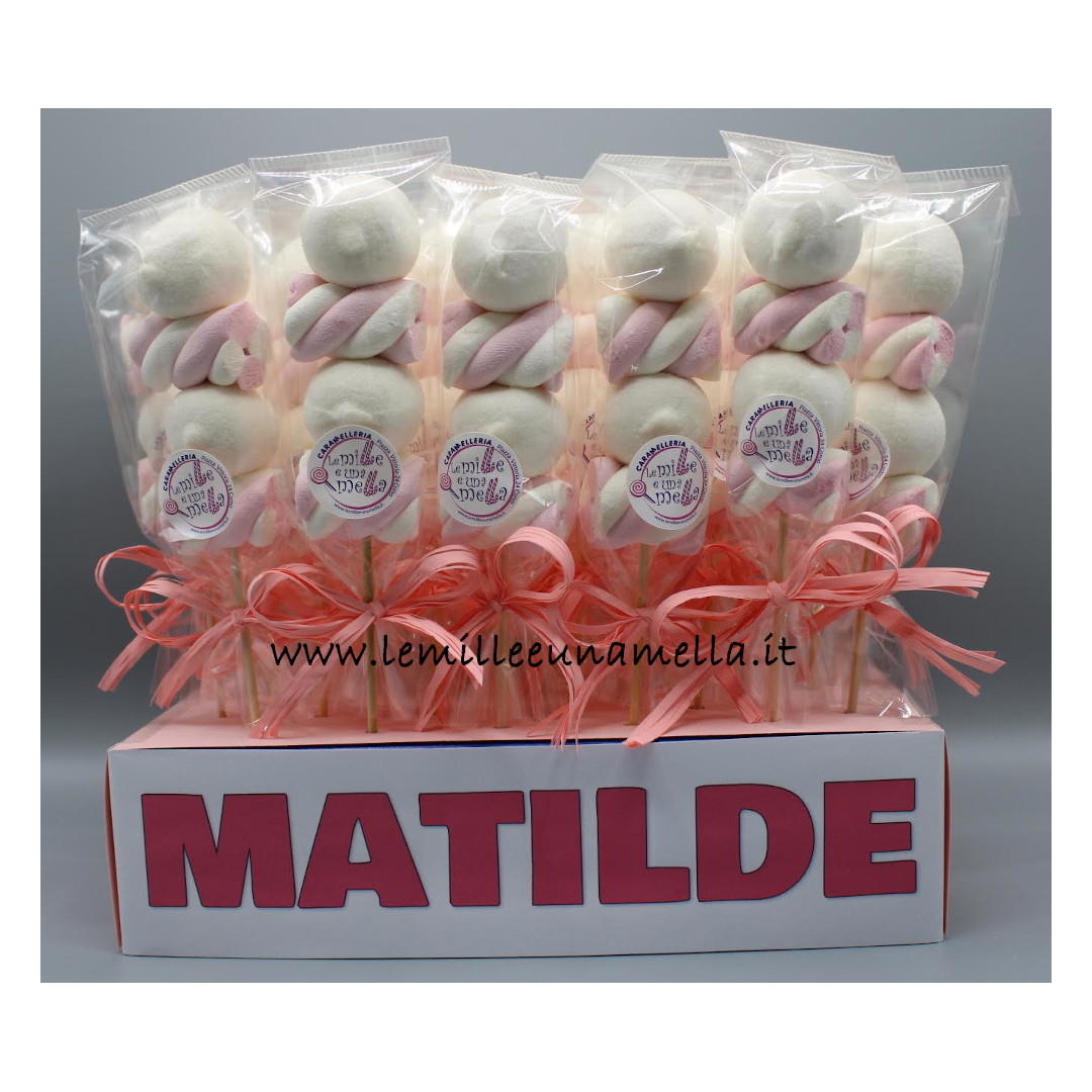 bomboniera marshmallow caramelle Battesimo vendita online Le Mille e una Mella