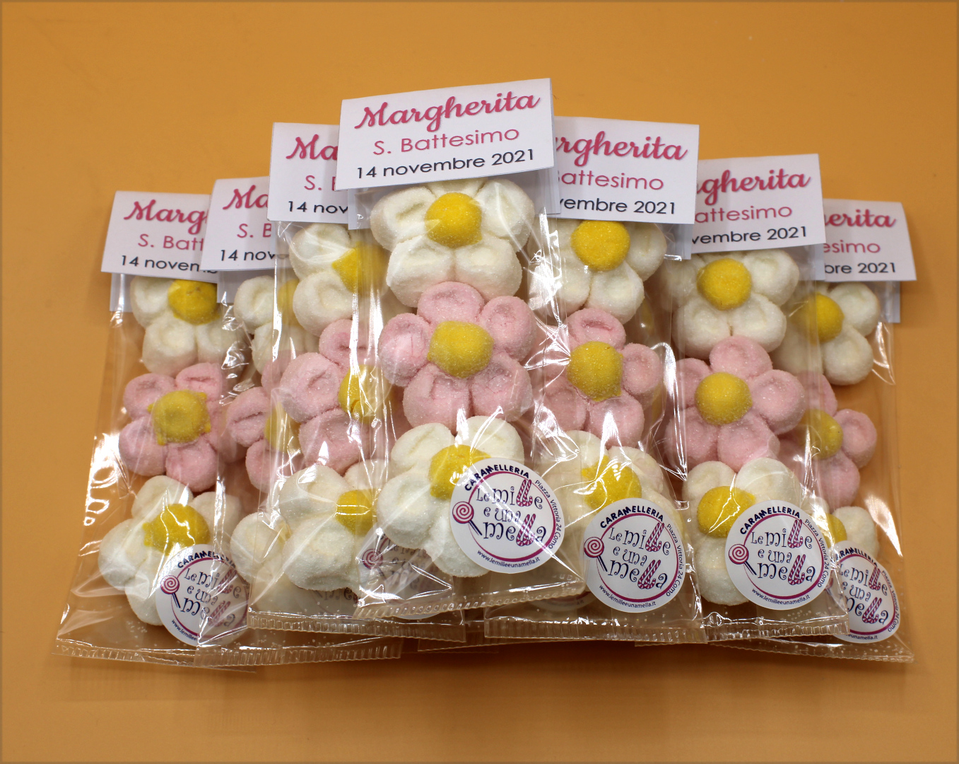 sacchettini bomboniera marshmallow Battesimo vendita online Le Mille e una Mella