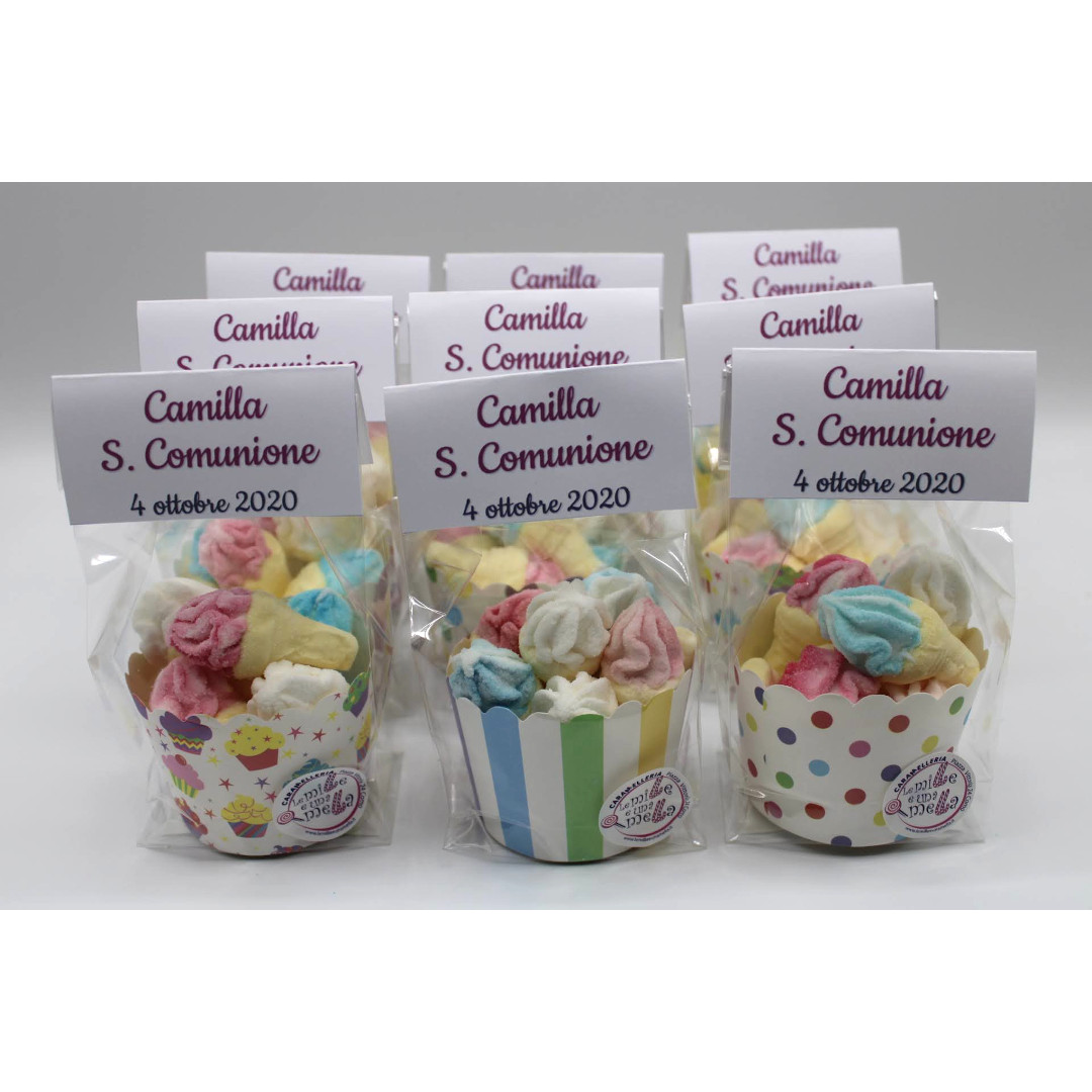 bomboniera marshmallow caramelle Comunione Cresima Battesimo vendita online Le Mille e una Mella