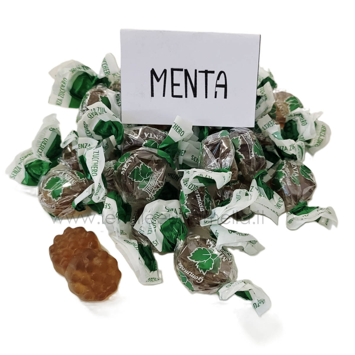 caramelle gommose senza zucchero Diety Theobroma gusto menta Le Mille e Una Mella
