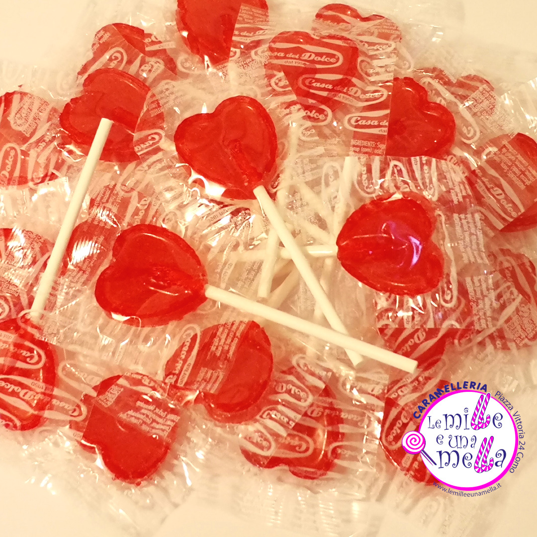 lecca lecca cuori love ciliegia casa del dolce vendita online Le Mille e una Mella