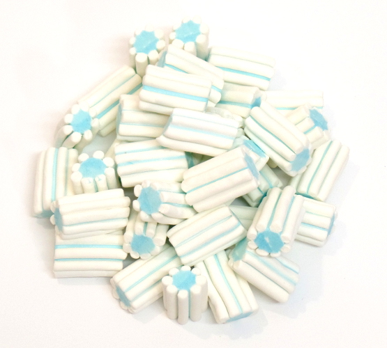 caramelle marshmallow tubo striato azzurro Fini vendita online