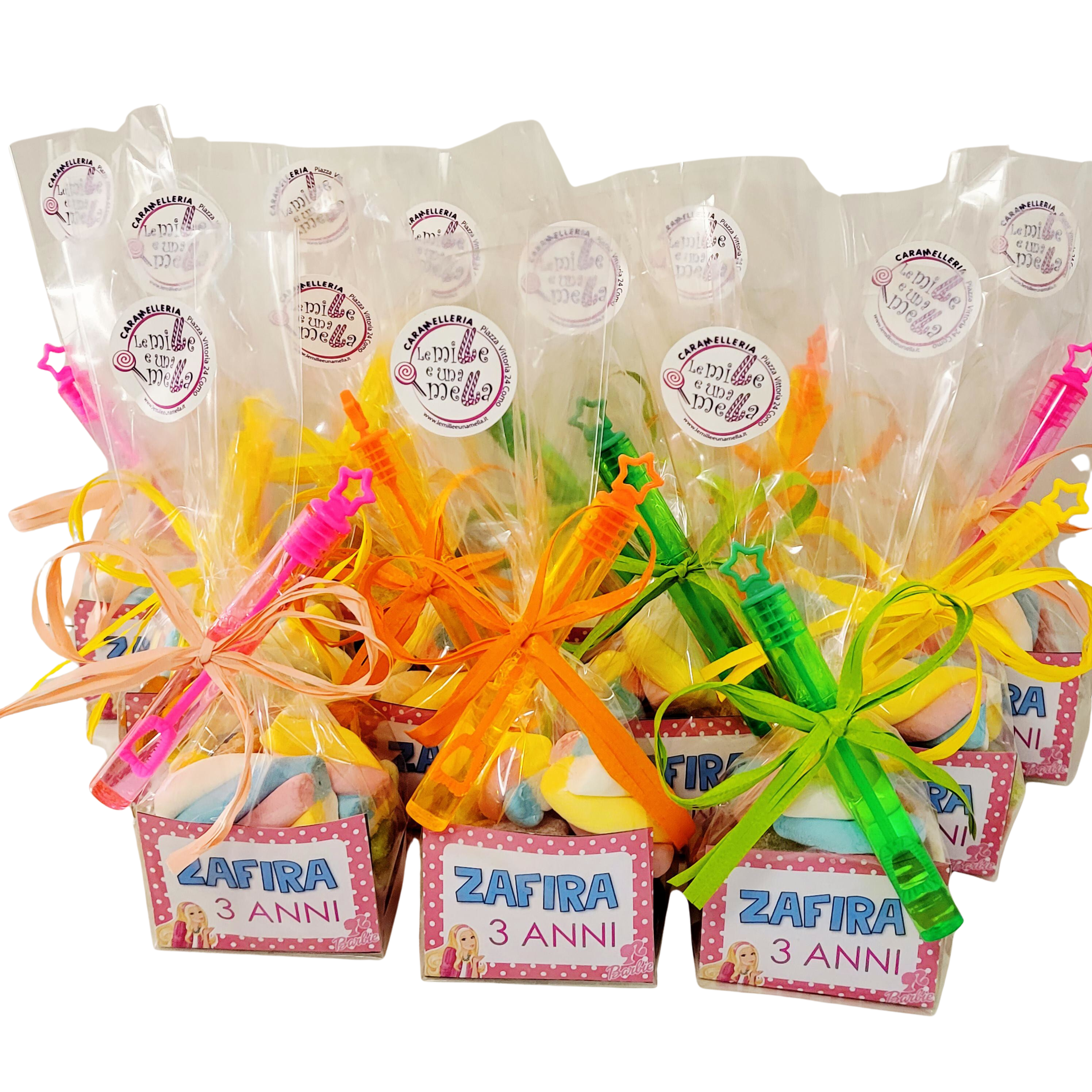 SACCHETTI CARAMELLE MARSHMALLOW COMPLEANNO BARBIE VENDITA ONLINE LE MILLE E UNA MELLA
