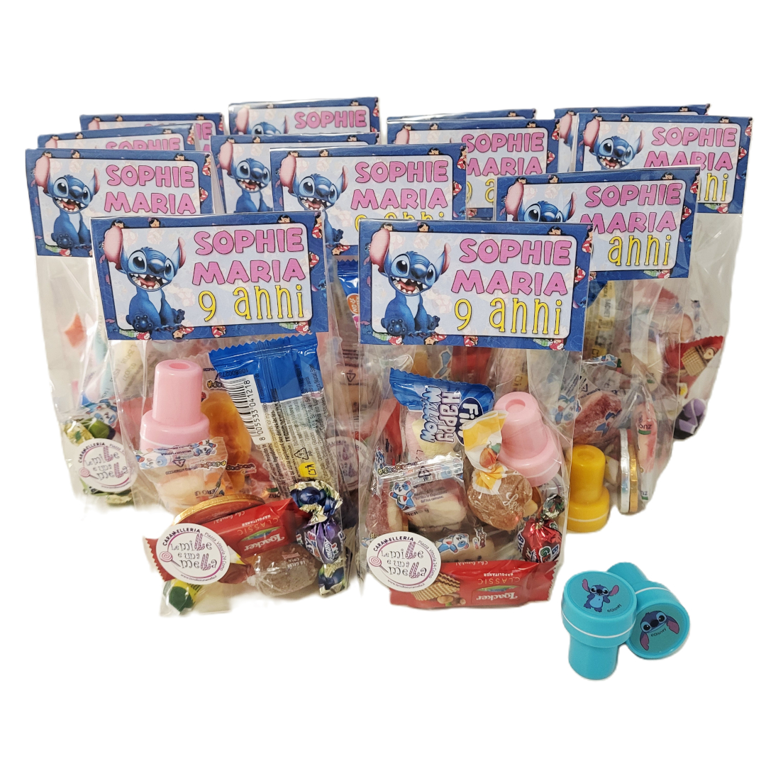 sacchettini dolcetti assortiti STITCH compleanno vendita online Le Mille e una Mella