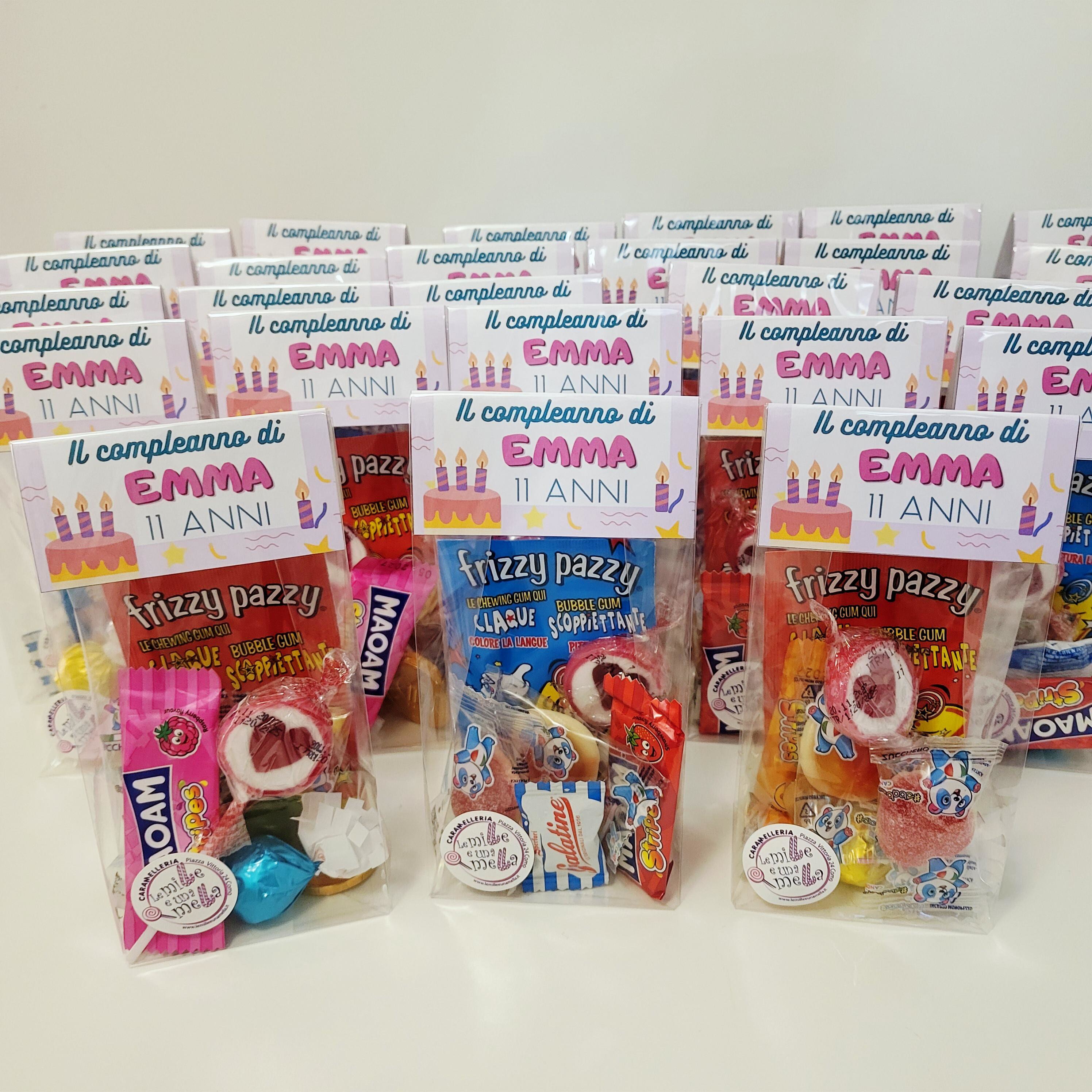Sacchettini Compleanno Personalizzati con Caramelle | Regalini Fine Festa