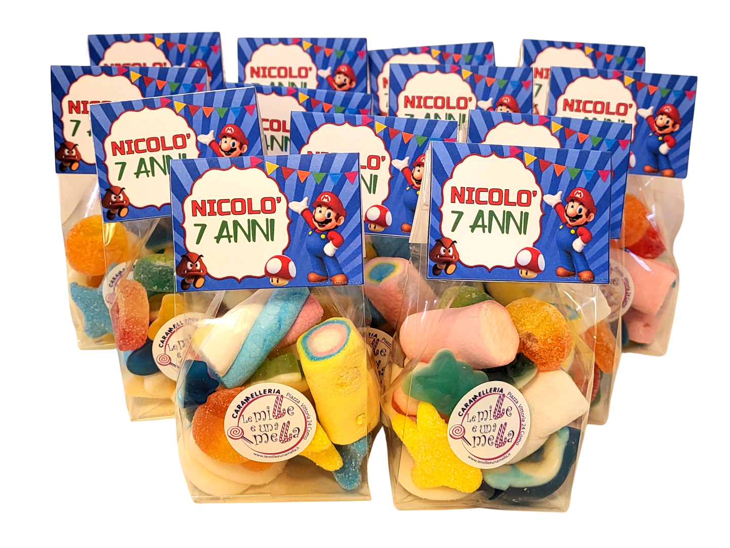 sacchettino caramelle Super Mario compleanno vendita online Le Mille e una Mella