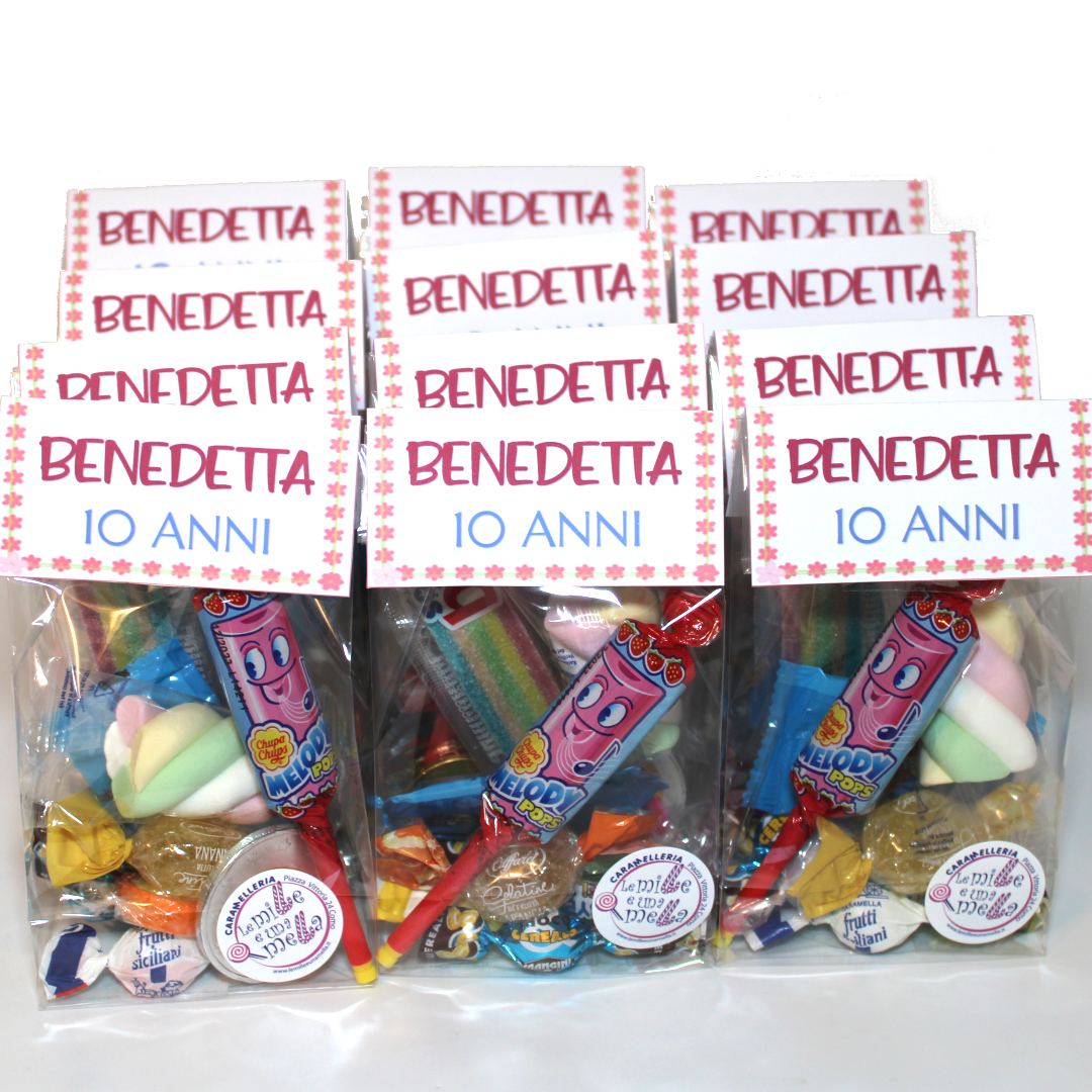 sacchetti regalini fine festa compleanno bambini party favor vendita online Le Mille e una Mella