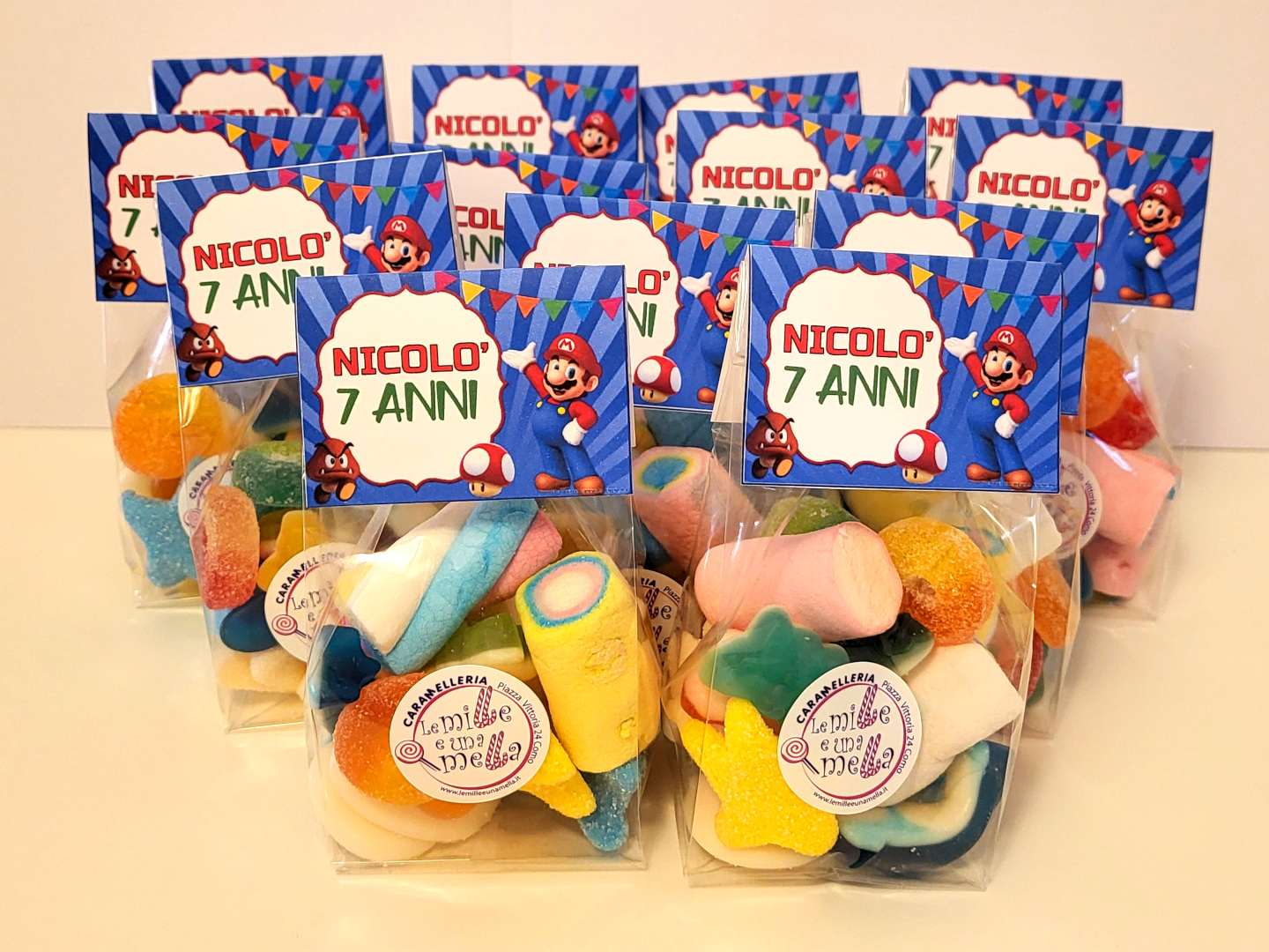 sacchettino caramelle Super Mario compleanno vendita online Le Mille e una Mella