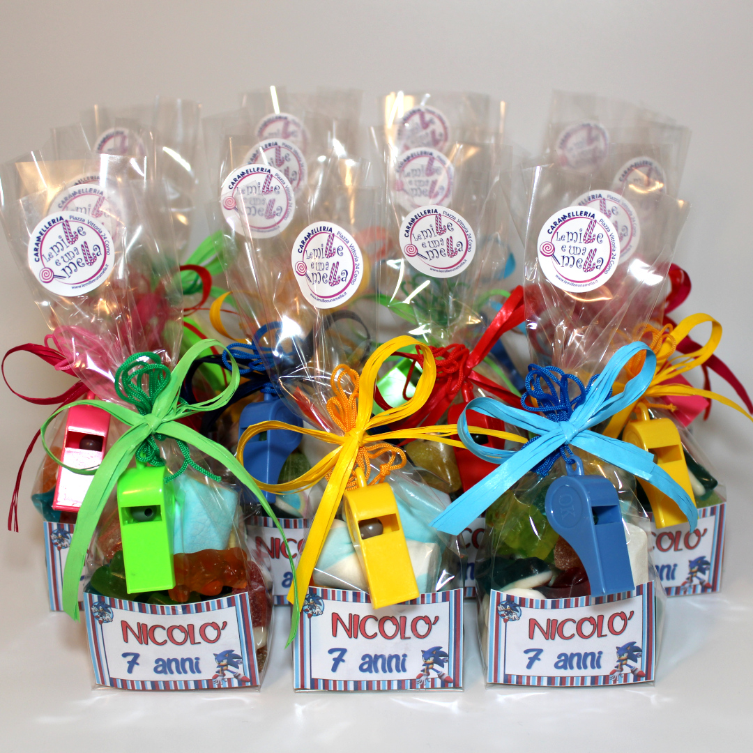 sacchetti regalini fine festa compleanno bambini party favor gadget vendita online Le Mille e una Mella