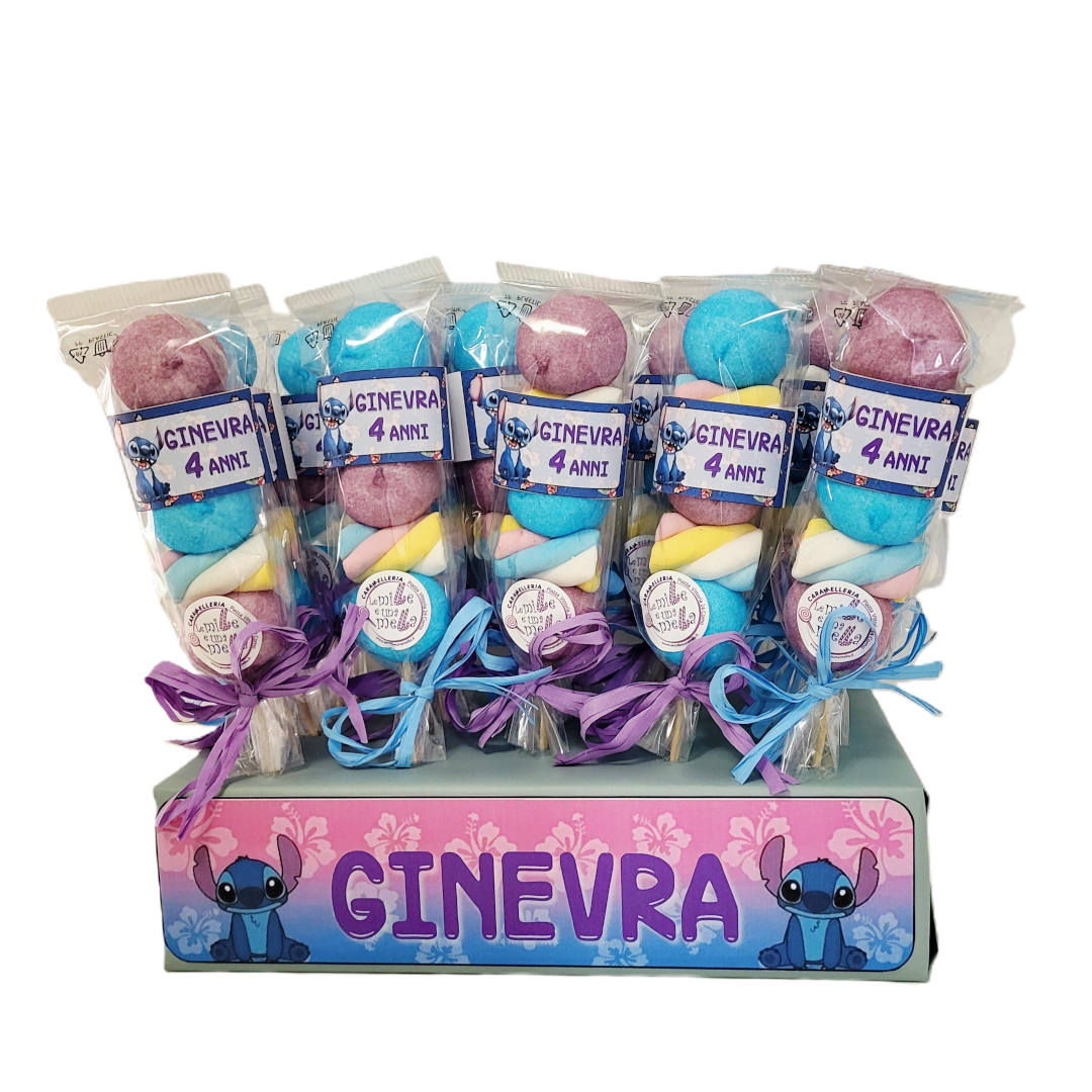 spiedini marshmallow compleanno bambini Stitch vendita online Le Mille e una Mella