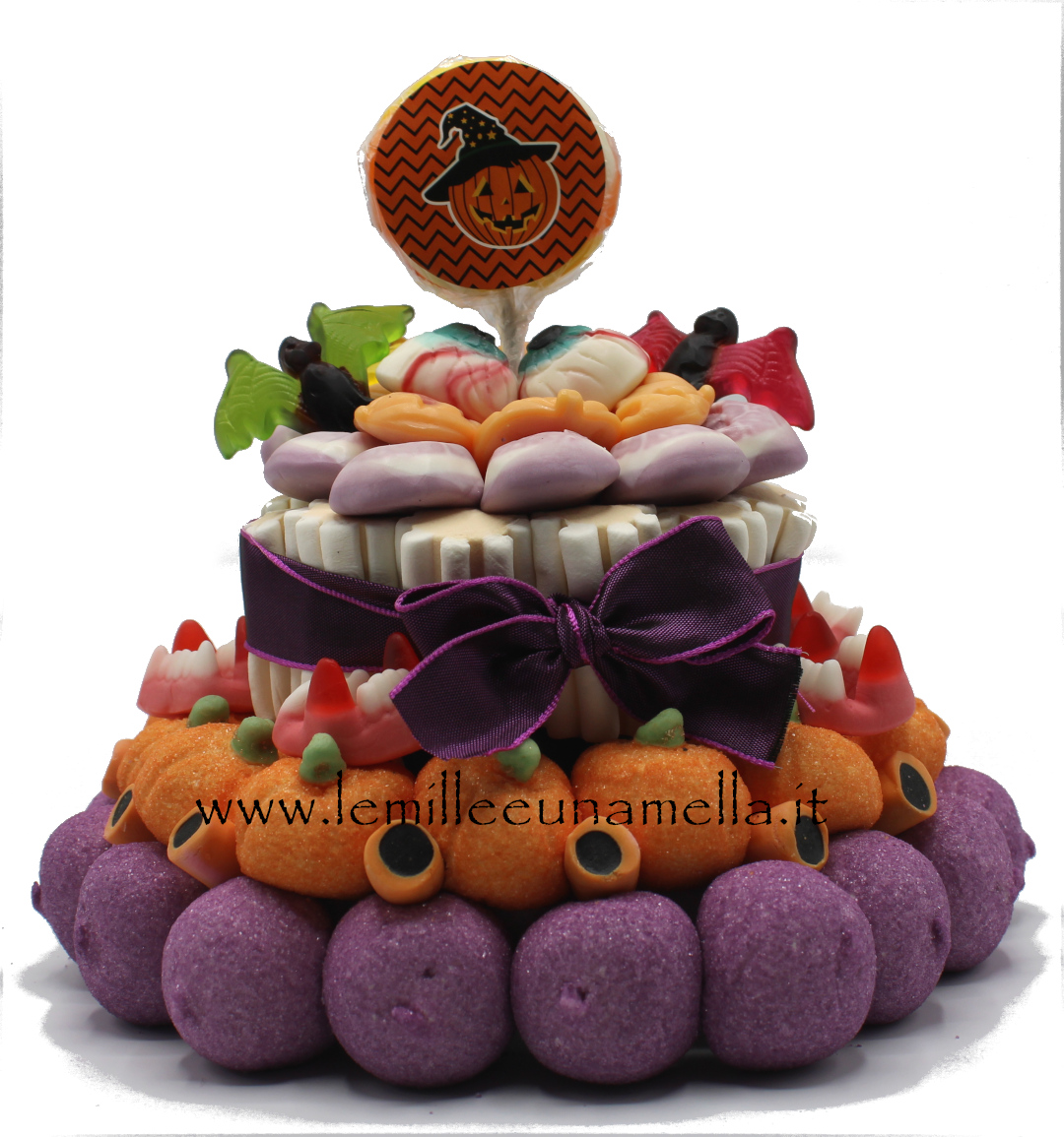torta di caramelle e marshmallow Halloween dolcetto o scherzetto vendita online Le Mille e una Mella