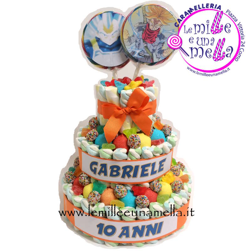 TORTA DI CARAMELLE A TEMA DRAGON BALL