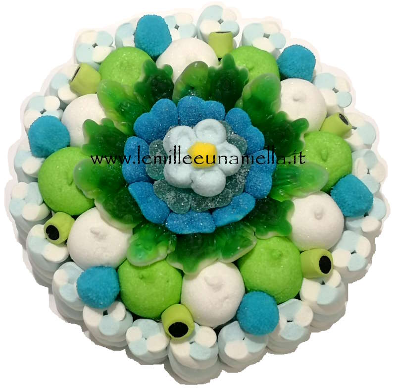 torta di caramelle e marshmallow per compleanno, vendita online Le Mille e una Mella