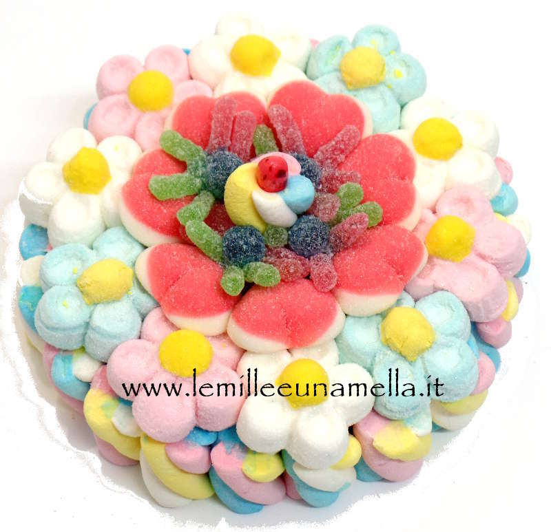 torta di caramelle e marshmallow per compleanno, vendita online Le Mille e una Mella