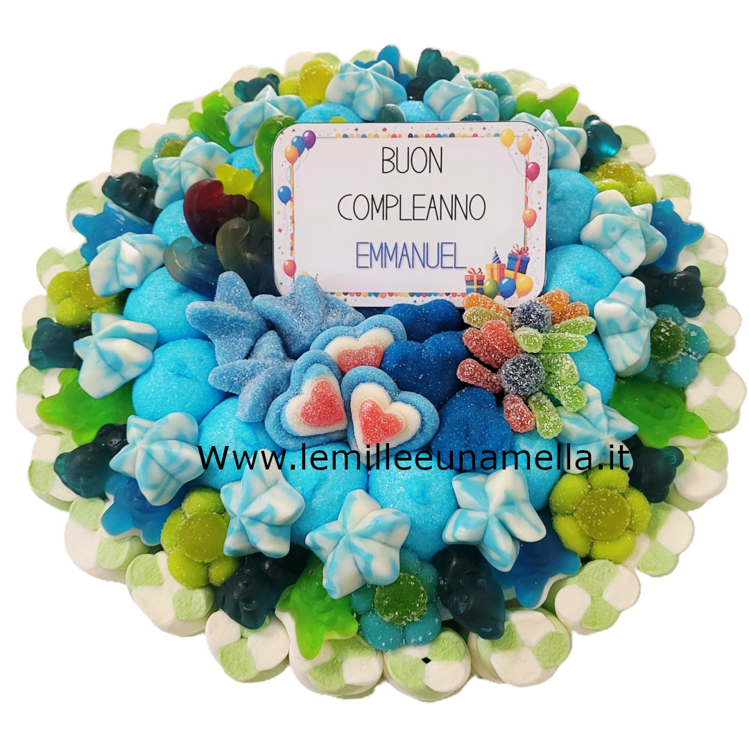 torta di caramelle e marshmallow per compleanno, vendita online Le Mille e una Mella