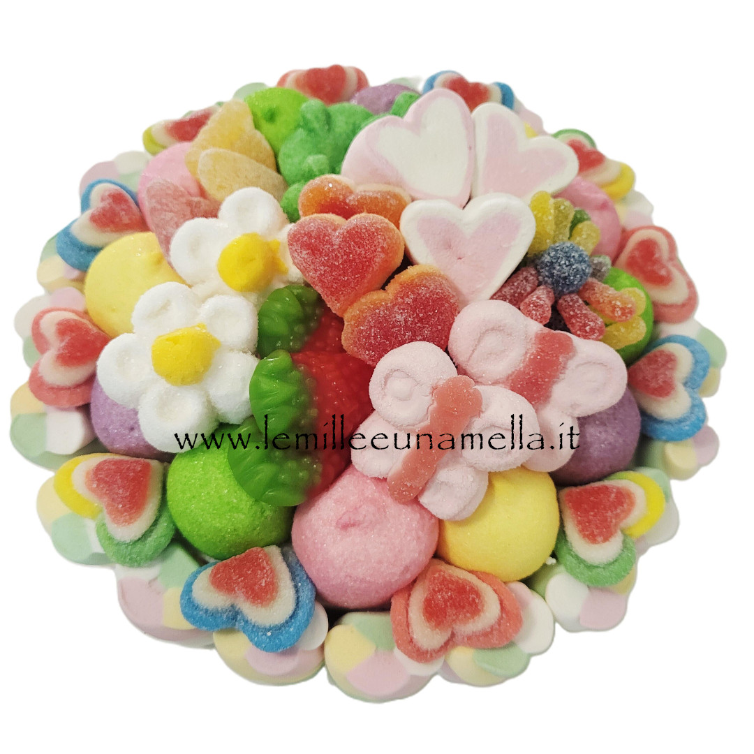 torta di caramelle e marshmallow per compleanno, vendita online Le Mille e una Mella
