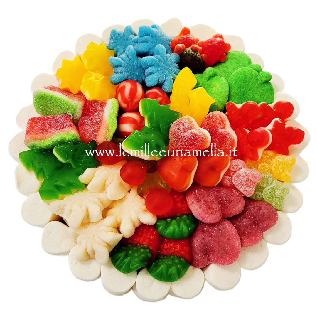 torta di caramelle e marshmallow Natale vendita online Le Mille e una Mella